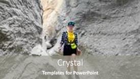  Presentation with mountains - Cool new PPT layouts with woman-going-through-pass-between backdrop and a gray colored foreground