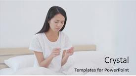  Presentation with pregnant woman - Amazing PPT layouts having woman got an negative result backdrop and a light gray colored foreground