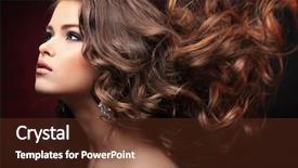  Presentation with studio - Beautiful PPT layouts featuring human neck - beautiful young girl backdrop and a tawny brown colored foreground