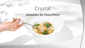  Presentation with sea - PPT layouts having woman-hand-holding-fork background and a  colored foreground
