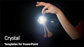  Presentation with golden woman - Slides with woman hand holding golden background and a black colored foreground