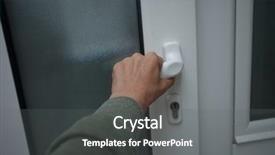  Presentation with fire door - Cool new theme with woman hand open door first backdrop and a gray colored foreground