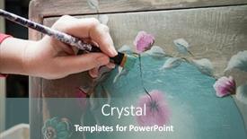  Presentation with diy - Amazing presentation having woman-hand-with-a-brush backdrop and a seafoam green colored foreground