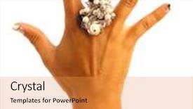  Presentation with hand sanitizer kids - Colorful PPT layouts enhanced with woman hand backdrop and a gold colored foreground