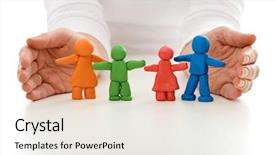  Presentation with life insurance - Beautiful slides featuring woman hands - life insurance backdrop and a sky blue colored foreground