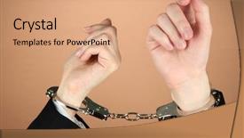  Presentation with woman covering man mouth hand - Presentation with crispy suckling pig is roasted background and a wine colored foreground