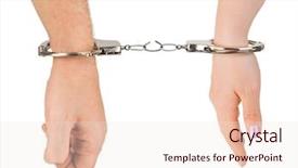  Presentation with woman covering man mouth hand - Slides consisting of woman hands and breaking background and a lemonade colored foreground