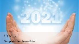  Presentation with 2021 - Slide deck featuring woman-hands-hold-number-2021 background and a lemonade colored foreground