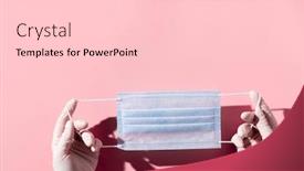  Presentation with latex gloves - Amazing slide deck having woman-hands-in-latex-gloves backdrop and a lemonade colored foreground