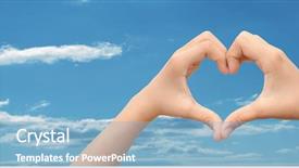  Presentation with love romance - Cool new presentation with woman hands in love backdrop and a light blue colored foreground