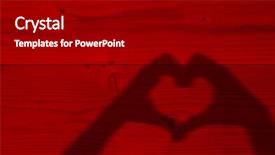  Presentation with human relationship - PPT theme having woman hands silhouette as heart background and a  colored foreground