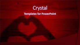  Presentation with human relationship - Audience pleasing presentation design consisting of woman hands silhouette as heart backdrop and a black colored foreground