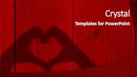  Presentation with human relationship - Amazing presentation design having woman hands silhouette as heart backdrop and a black colored foreground