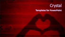  Presentation with human relationship - Slide deck enhanced with woman hands silhouette as heart background and a black colored foreground