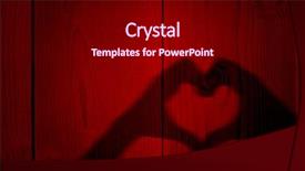  Presentation with human relationship - Presentation theme consisting of woman hands silhouette as heart background and a  colored foreground