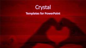  Presentation with human relationship - Presentation theme having woman hands silhouette as heart background and a  colored foreground