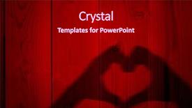  Presentation with human relationship - Presentation consisting of woman hands silhouette as heart background and a  colored foreground