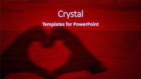  Presentation with human relationship - Beautiful PPT theme featuring woman hands silhouette as heart backdrop and a  colored foreground