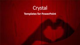  Presentation with human relationship - Colorful slide set enhanced with woman hands silhouette as heart backdrop and a  colored foreground