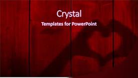  Presentation with human relationship - Slide set featuring woman hands silhouette as heart background and a  colored foreground