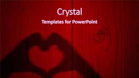  Presentation with human relationship - Slides enhanced with woman hands silhouette as heart background and a  colored foreground