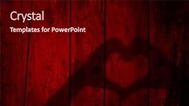  Presentation with human relationship - Beautiful PPT theme featuring woman hands silhouette as heart backdrop and a  colored foreground