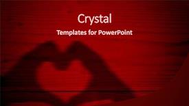  Presentation with human relationship - PPT theme enhanced with woman hands silhouette as heart background and a  colored foreground