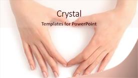  Presentation with manicure - Amazing theme having woman hands with beautiful manicure backdrop and a lemonade colored foreground