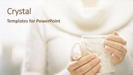  Presentation with nails manicure - Amazing slide deck having woman hands with elegant french backdrop and a cream colored foreground