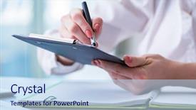  Presentation with education on computer black hands - Theme enhanced with woman hands working on computer background and a sky blue colored foreground