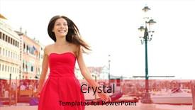  Presentation with health woman running female runner - Colorful presentation theme enhanced with woman happy running in summer backdrop and a red colored foreground