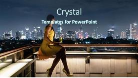  Presentation with roof - Amazing presentation theme having woman-having-a-drink backdrop and a ocean colored foreground