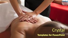  Presentation with spa - Slides with woman-having-a-massage background and a tawny brown colored foreground