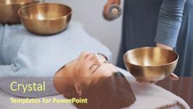  Presentation with sound - Presentation featuring woman-having-a-tibetan-sound background and a tawny brown colored foreground