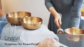  Presentation with sound - Presentation design consisting of woman-having-a-tibetan-sound background and a lemonade colored foreground