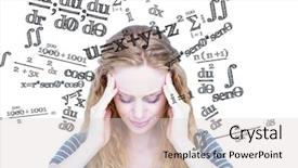  Presentation with equation - PPT layouts consisting of woman having headache against math background and a lemonade colored foreground