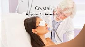  Presentation with laser - Slide set enhanced with woman-having-skin-resurfacing background and a white colored foreground