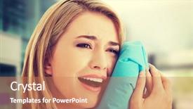  Presentation with temple of the sacred tooth - Theme consisting of woman having tooth ache holding background and a coral colored foreground