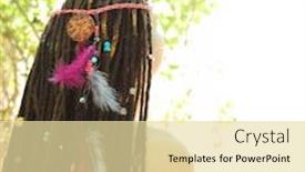  Presentation with colored parachute woman - Slide deck consisting of woman-head-with-dreadlocks-hairstyle background and a blonde colored foreground