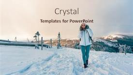  Presentation with bavaria - Audience pleasing PPT layouts consisting of woman-hiking-the-grosser-arber backdrop and a lemonade colored foreground