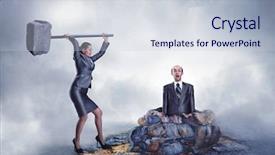  Presentation with violence woman - Audience pleasing PPT layouts consisting of woman hit - business violence backdrop and a lemonade colored foreground