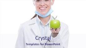  Presentation with tooth brush - Amazing PPT theme having woman hold green fresh apple backdrop and a  colored foreground