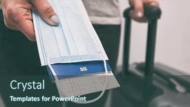  Presentation with time travel - PPT theme having woman-hold-the-passport background and a tawny brown colored foreground