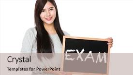  Presentation with chalkboard - Amazing slide deck having chalkboard showing a word backdrop and a mint green colored foreground