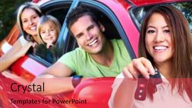  Presentation with auto repair - PPT layouts having woman holding a car key auto repair service background and a red colored foreground