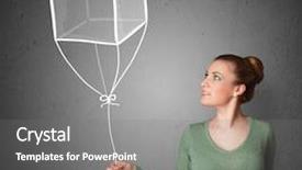  Presentation with man and woman divorce drawing - Amazing PPT theme having woman holding a drawn cube backdrop and a  colored foreground