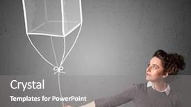  Presentation with man and woman divorce drawing - PPT layouts featuring woman holding a drawn cube background and a  colored foreground