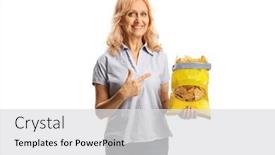  Presentation with tortilla - Theme enhanced with woman-holding-a-pack background and a light gray colored foreground