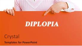  Presentation with poster - Slide deck consisting of woman-holding-a-poster background and a red colored foreground