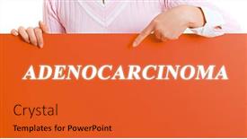  Presentation with poster - Slide set consisting of woman-holding-a-poster background and a  colored foreground